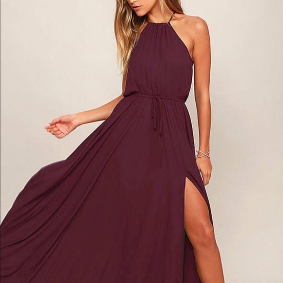 Essence of Style Plum Maxi Dress. Lulus. Small. - Picture 1 of 5